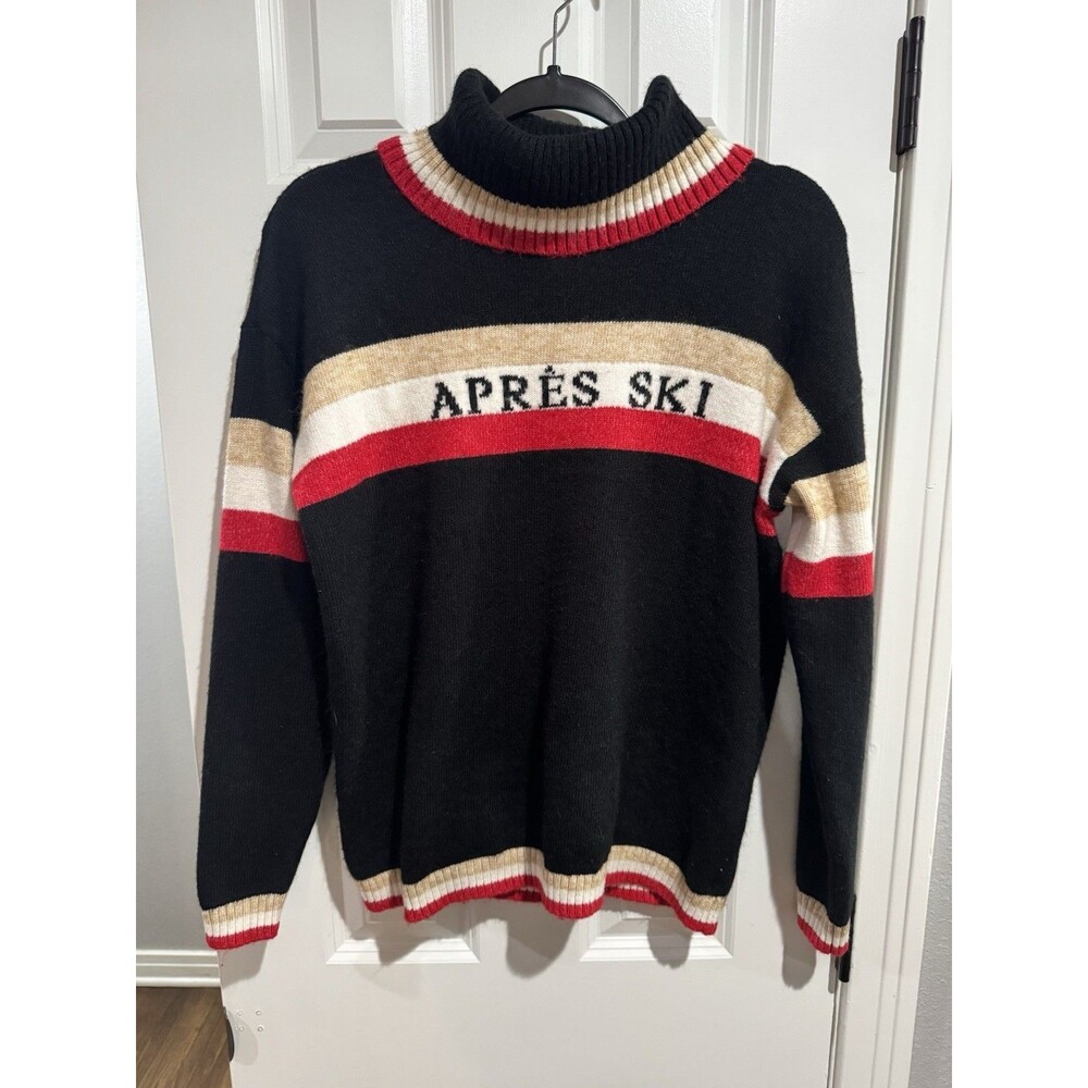 LOFT Lou & Grey Après Ski Striped Turtleneck Knit Sweater Women's S